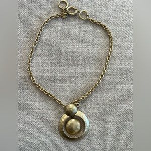 Hammered Pendant Necklace